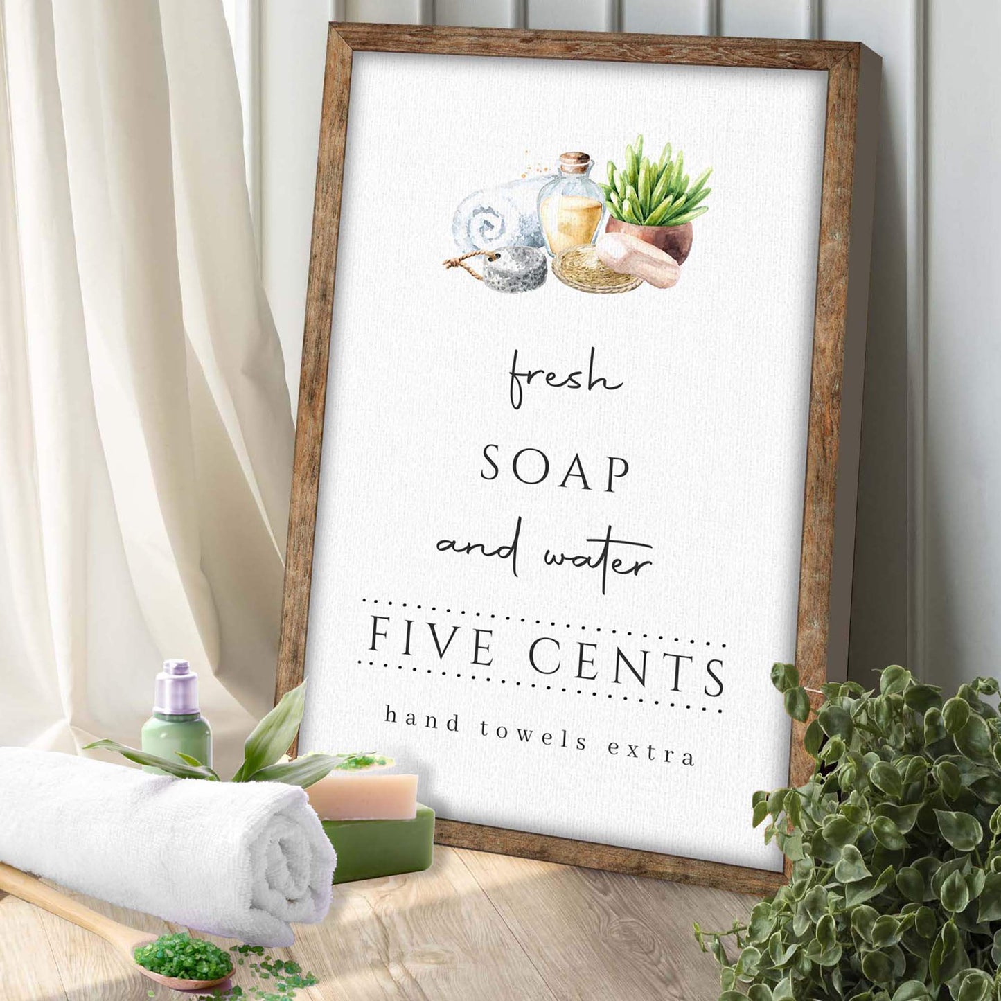 Fresh Soap And Water Bathroom Sign III - Tailored Canvases - Flyclothing LLC