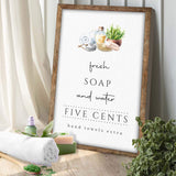 Fresh Soap And Water Bathroom Sign III - Tailored Canvases - Flyclothing LLC