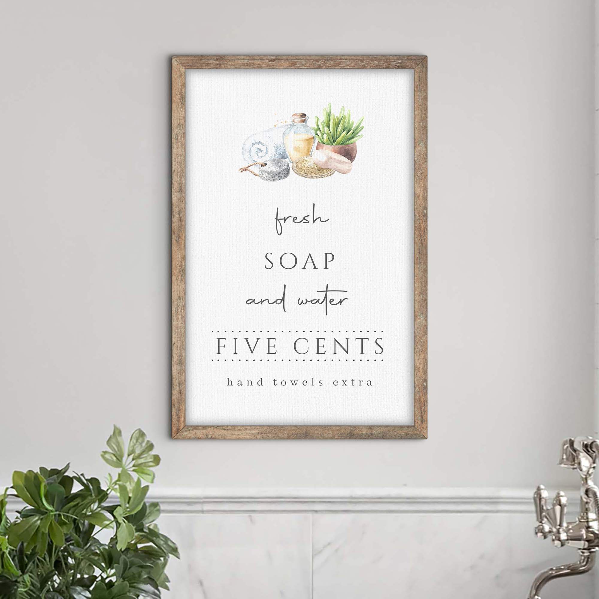 Fresh Soap And Water Bathroom Sign III - Tailored Canvases - Flyclothing LLC