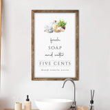 Fresh Soap And Water Bathroom Sign III - Tailored Canvases - Flyclothing LLC