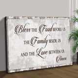 Bless Our Food, Family, And Love Sign - Tailored Canvases - Flyclothing LLC