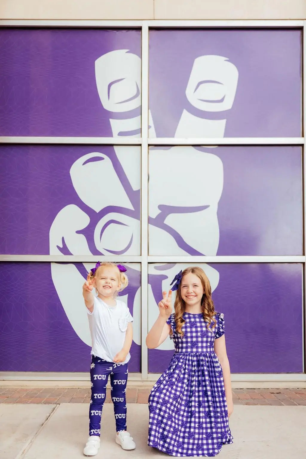 TCU Plaid Frog Flutter Twirl Dress - Mila & Rose ® - Flyclothing LLC