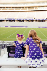 TCU Purple Frog Flutter Twirl Dress - Mila & Rose ® - Flyclothing LLC
