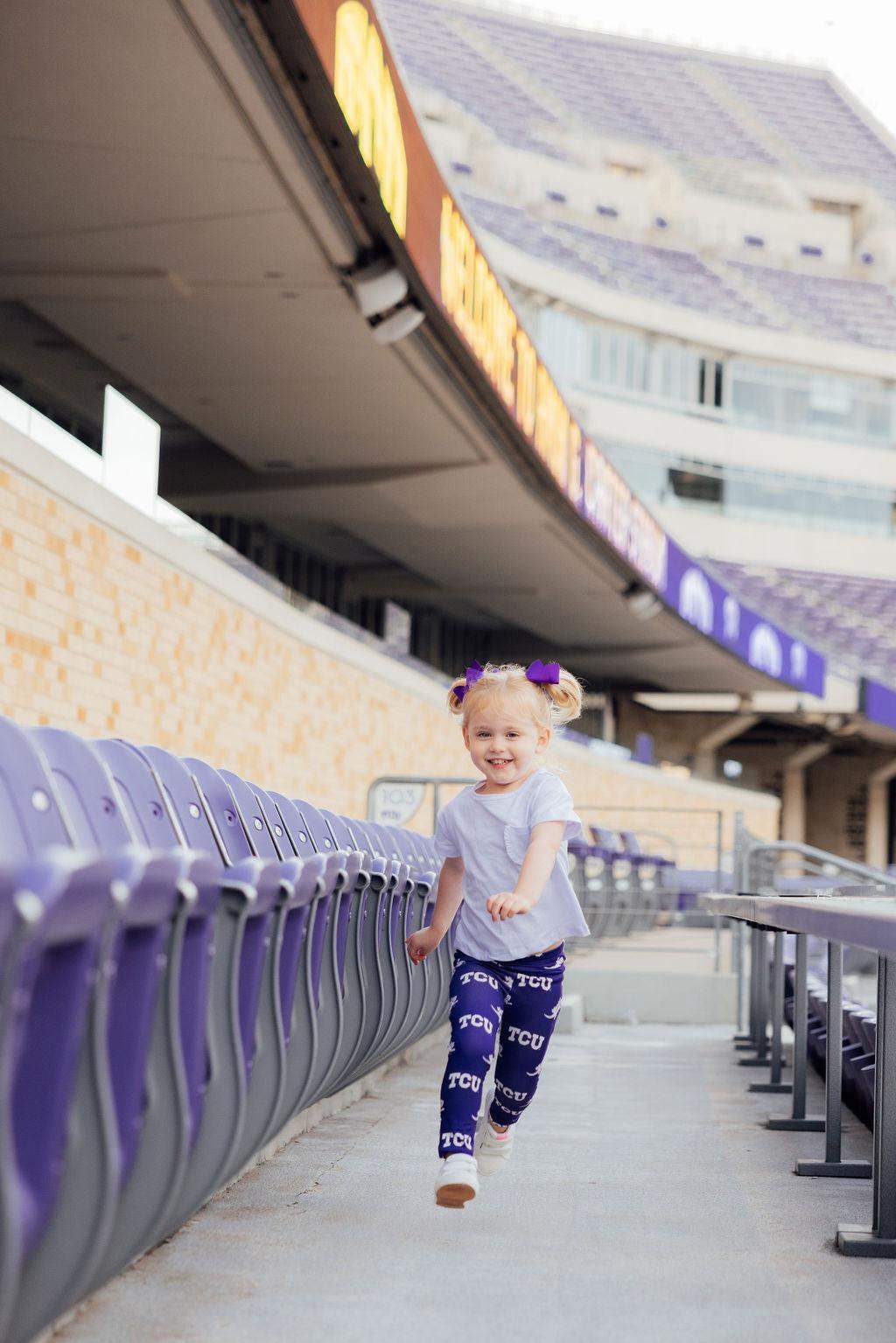 TCU Purple Frog Leggings - Mila & Rose ® - Flyclothing LLC