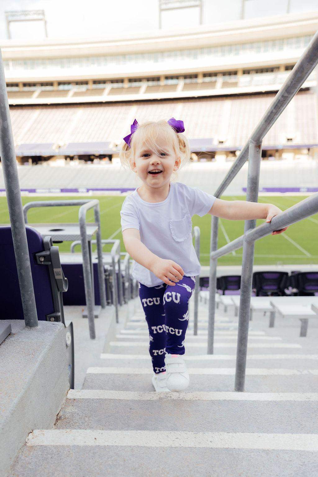 TCU Purple Frog Leggings - Mila & Rose ® - Flyclothing LLC