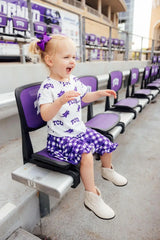 TCU White Frog Ruffle Pocket Tee - Mila & Rose ® - Flyclothing LLC