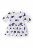TCU White Frog 3/4 Sleeve Twirl Bodysuit - Mila & Rose ®
