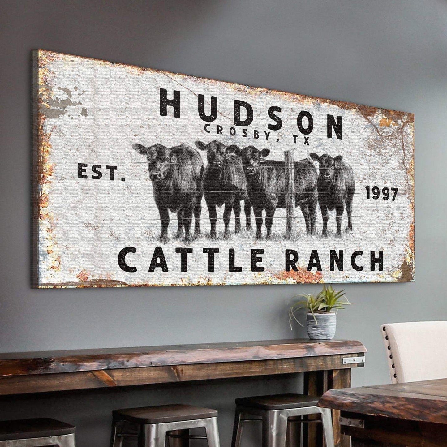 Cattle Ranch Rustic Sign - Tailored Canvases - Flyclothing LLC