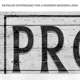 Progress Not Perfection Sign - Tailored Canvases - Flyclothing LLC