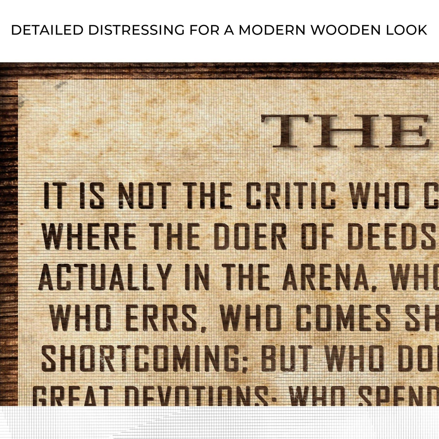 The Man In The Arena Sign V - Tailored Canvases - Flyclothing LLC