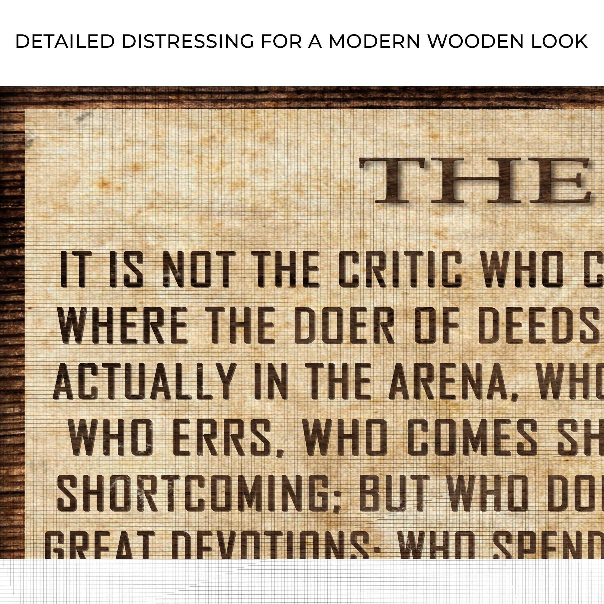 The Man In The Arena Sign V - Tailored Canvases - Flyclothing LLC