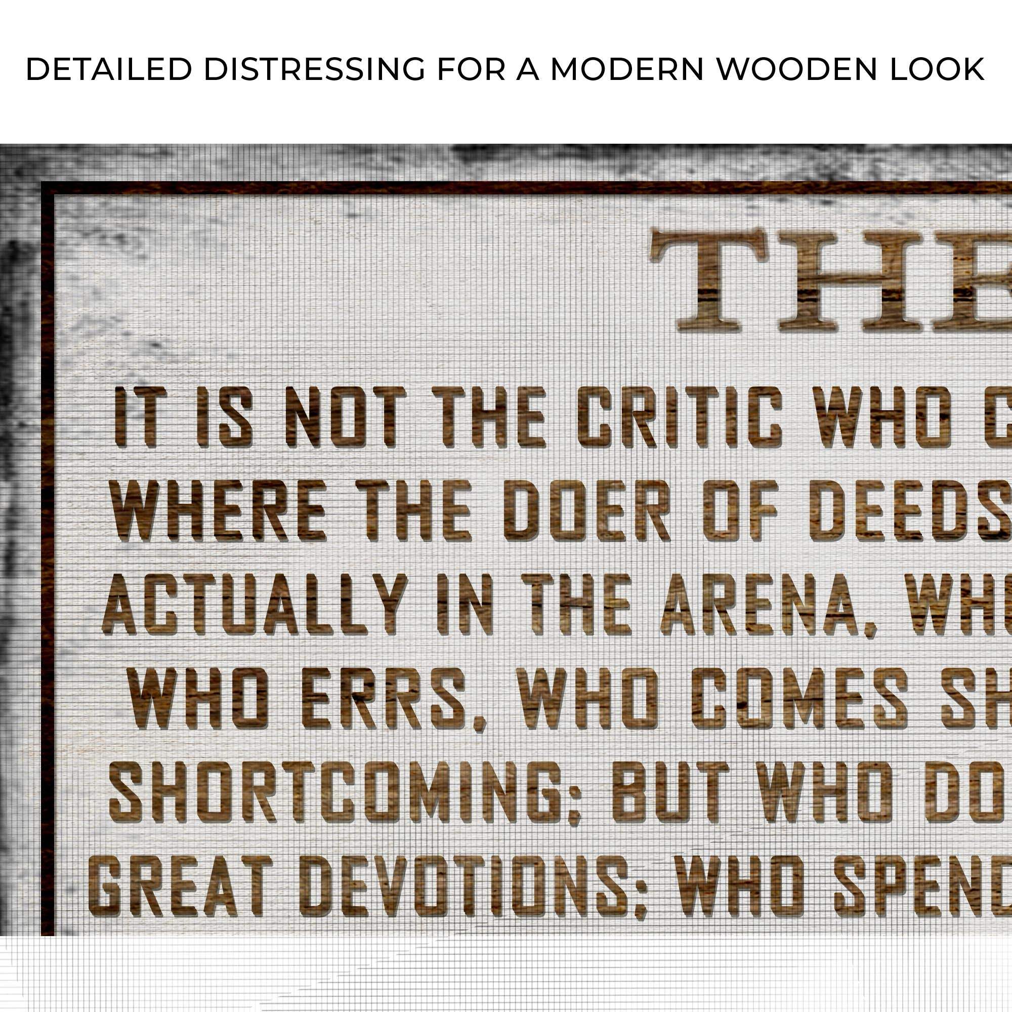 The Man In The Arena Sign VI - Tailored Canvases - Flyclothing LLC