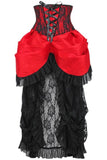 Daisy Corsets Top Drawer Steel Boned Red/Black Lace Victorian Bustle Underbust Corset Dress - Daisy Corsets