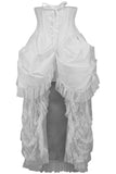 Daisy Corsets Top Drawer Steel Boned White Lace Victorian Bustle Underbust Corset Dress - Daisy Corsets