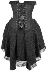 Daisy Corsets Top Drawer Steel Boned Strapless Black Lace Victorian Corset Dress - Daisy Corsets