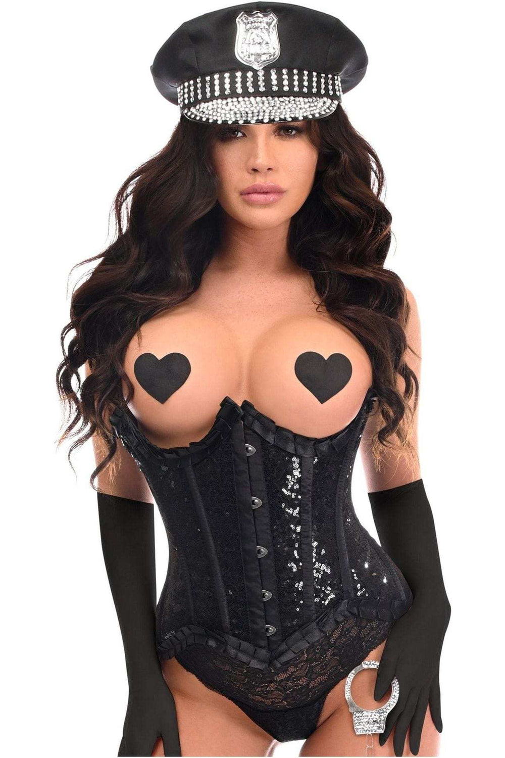 Daisy Corsets Top Drawer 4 PC Pin-Up Police Corset Costume - Daisy Corsets - Flyclothing LLC