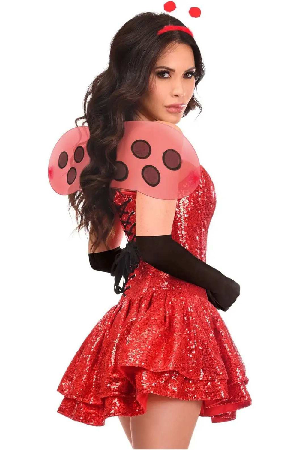 Daisy Corsets Top Drawer 4 PC Sequin Ladybug Corset Dress Costume - Daisy Corsets - Flyclothing LLC
