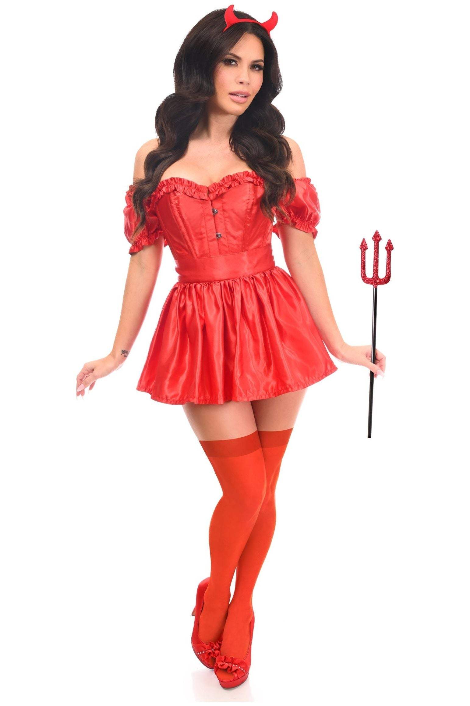 Daisy Corsets Top Drawer 4 PC Sexy Devil Corset Costume - Daisy Corsets - Flyclothing LLC