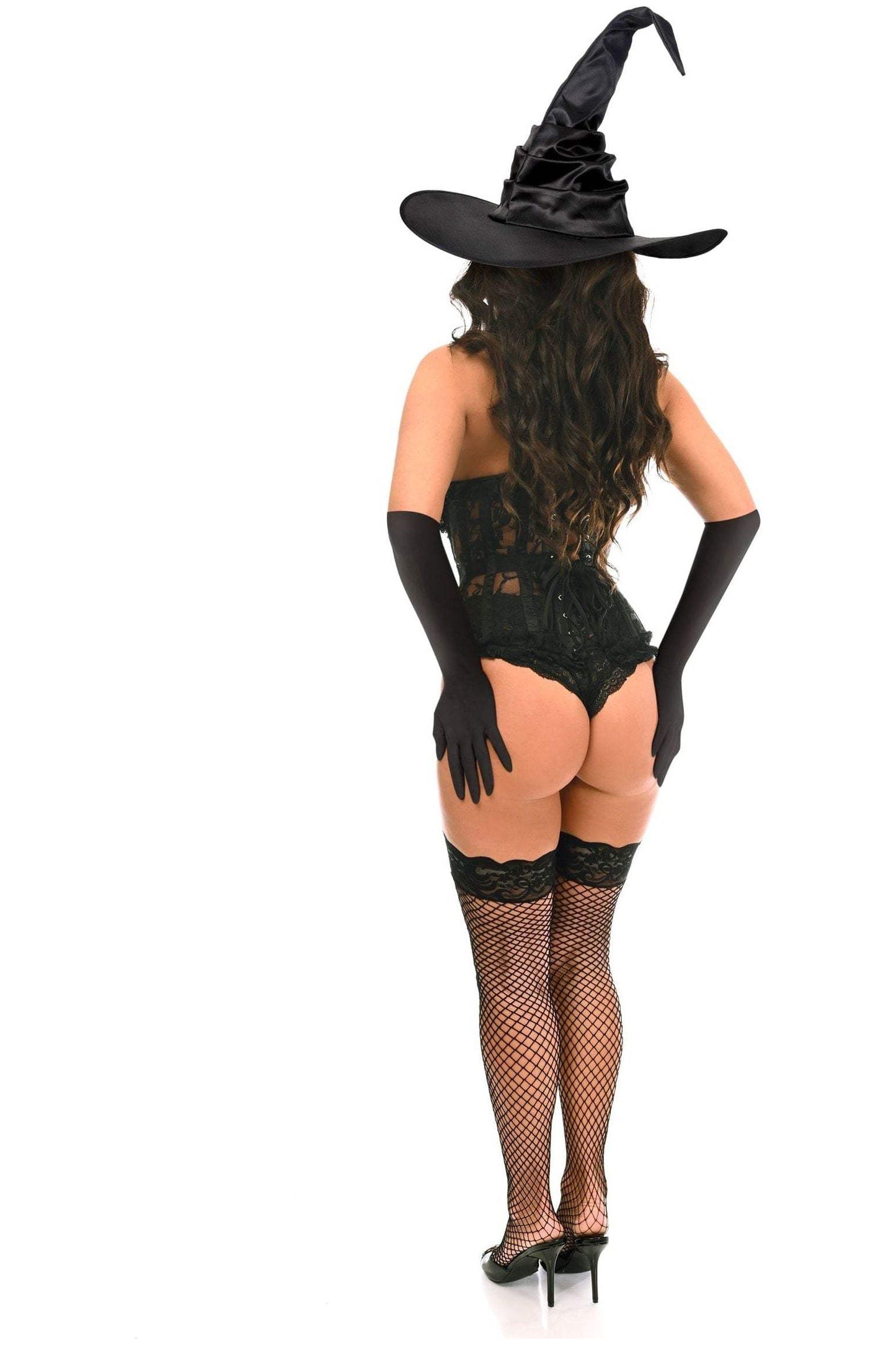 Daisy Corsets Top Drawer 3 PC Black Lace Witch Corset Costume - Daisy Corsets - Flyclothing LLC
