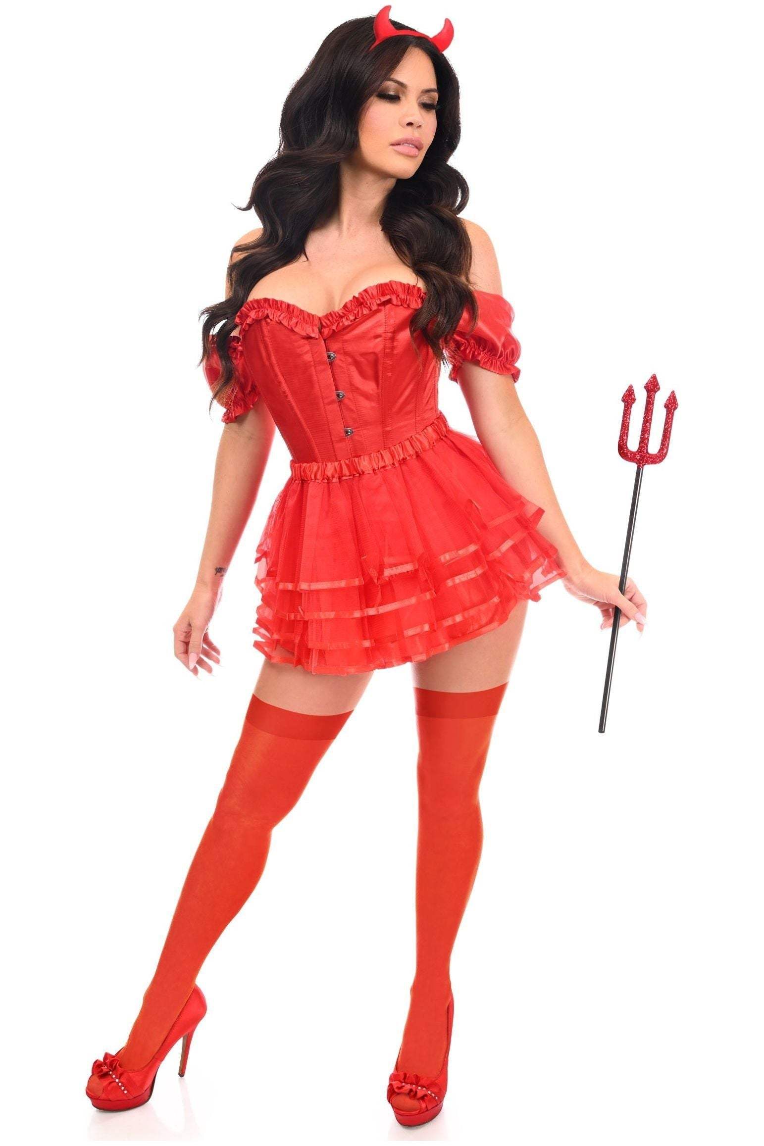 Daisy Corsets Top Drawer 4 PC Devil Corset & Tutu Costume - Daisy Corsets - Flyclothing LLC