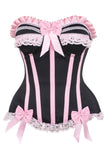 Daisy Corsets Top Drawer Black/Pink Steel Boned Burlesque Corset - Daisy Corsets