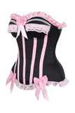 Daisy Corsets Top Drawer Black/Pink Steel Boned Burlesque Corset - Daisy Corsets