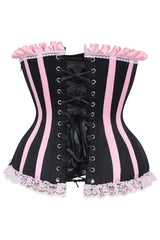 Daisy Corsets Top Drawer Black/Pink Steel Boned Burlesque Corset - Daisy Corsets