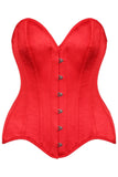 Daisy Corsets Top Drawer Red Satin Steel Boned Overbust Corset - Daisy Corsets
