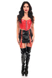 Daisy Corsets Top Drawer 2 PC Red/Black Zipper Bustier & Skirt Set - Daisy Corsets