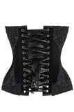 Daisy Corsets Top Drawer Black Velvet & Beaded Steel Boned Overbust Corset - Daisy Corsets