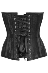 Daisy Corsets Top Drawer Black Sheer Mesh Net & Lace Steel Boned Overbust Corset - Daisy Corsets