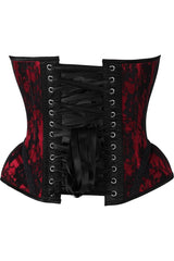 Daisy Corsets Top Drawer Red w/Black Lace Steel Boned Underwire Bustier Corset - Daisy Corsets