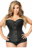 Daisy Corsets Top Drawer Black Brocade Steel Boned Corset w/Clasp Closure - Daisy Corsets - Flyclothing LLC