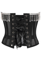 Daisy Corsets Top Drawer Steel Boned Sheer Underwire Waist Cincher w/Fringe - Daisy Corsets