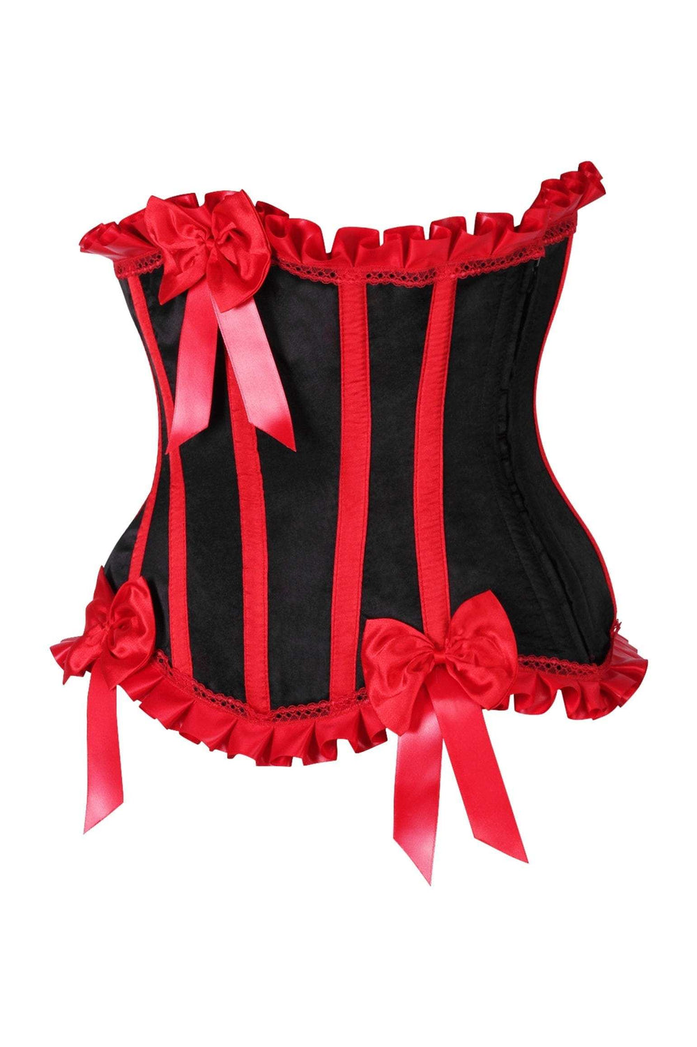 Daisy Corsets Top Drawer Black/Red Steel Boned Burlesque Underbust Corset Waist Cincher - Daisy Corsets - Flyclothing LLC