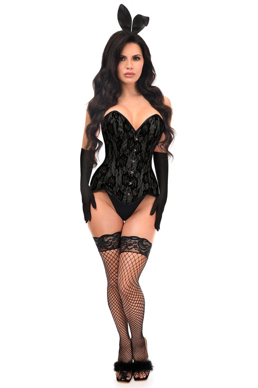 Daisy Corsets Top Drawer 4 PC Premium Black Bunny Corset Costume - Daisy Corsets