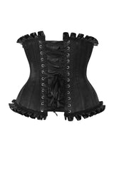 Daisy Corsets Top Drawer Black Steel Boned Burlesque Underbust Corset Waist Cincher - Daisy Corsets