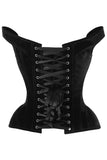 Daisy Corsets Top Drawer Black Velvet Steel Boned Corset w/Straps - Daisy Corsets