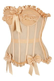 Daisy Corsets Top Drawer Steel Boned Nude Mesh Underwire Bustier Corset - Daisy Corsets