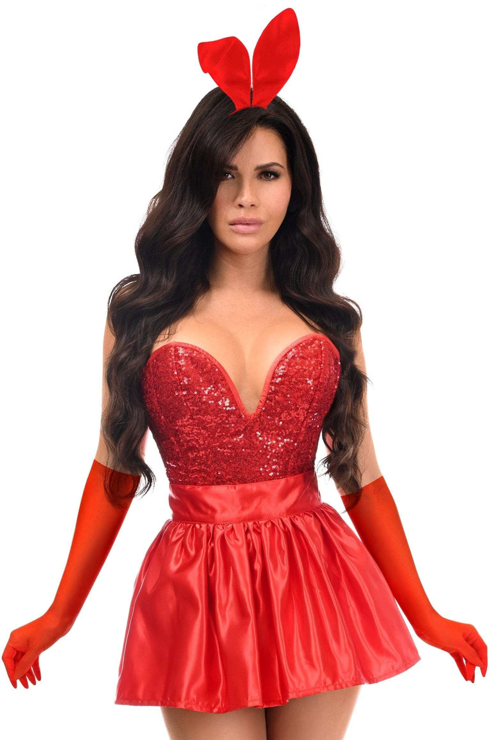 Daisy Corsets Top Drawer 5 PC Premium Red Bunny Corset Costume - Daisy Corsets - Flyclothing LLC