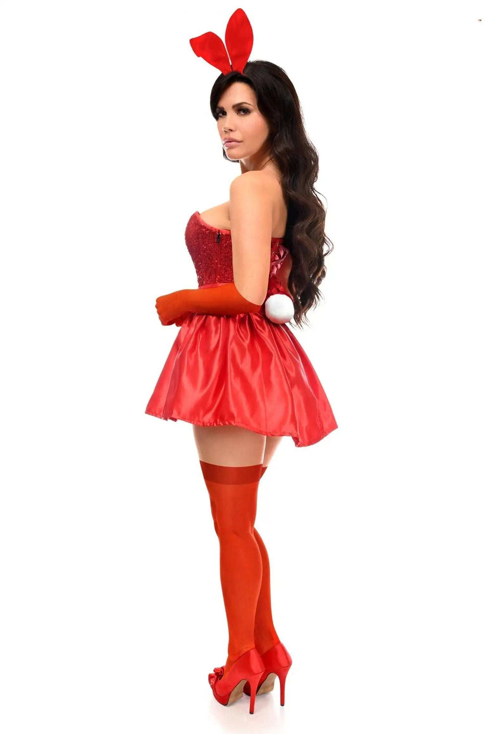 Daisy Corsets Top Drawer 5 PC Premium Red Bunny Corset Costume - Daisy Corsets - Flyclothing LLC