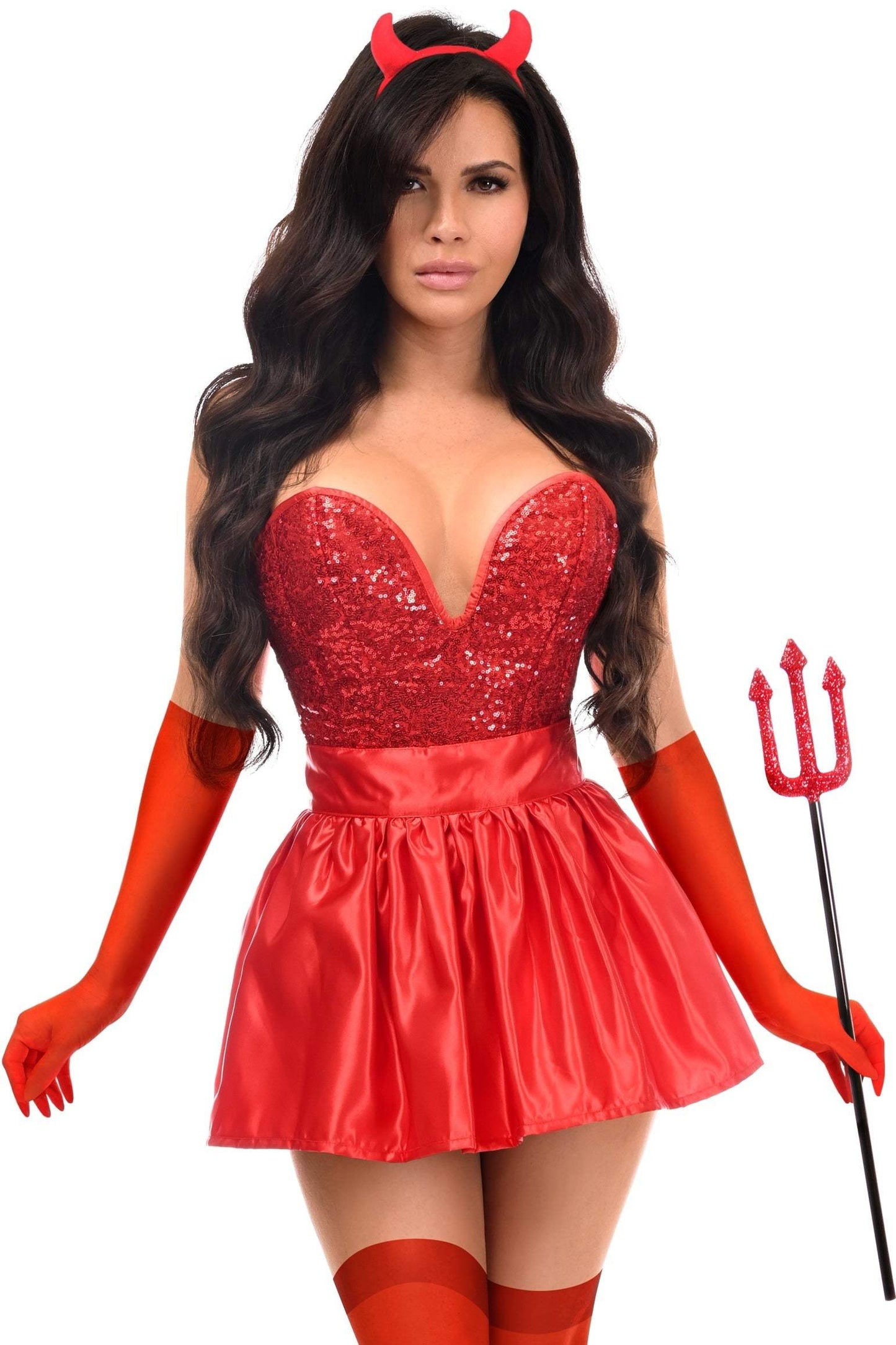 Daisy Corsets Top Drawer 5 PC Premium Devil Corset Costume - Daisy Corsets - Flyclothing LLC