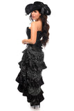 Daisy Corsets Top Drawer 4 PC Silver/Black Premium Pirate Corset Costume - Daisy Corsets