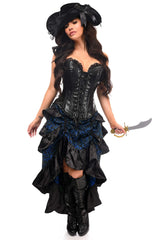 Daisy Corsets Top Drawer 4 PC Blue/Black Premium Pirate Corset Costume - Daisy Corsets - Flyclothing LLC