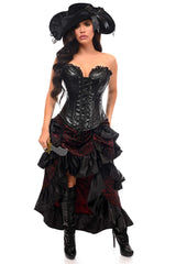 Daisy Corsets Top Drawer 4 PC Red/Black Premium Pirate Corset Costume - Daisy Corsets - Flyclothing LLC