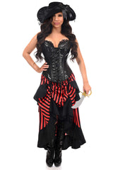 Daisy Corsets Top Drawer Black/Red Striped Premium Corset Costume - Daisy Corsets - Flyclothing LLC