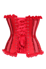 Daisy Corsets Top Drawer Steel Boned Red Sequin Underwire Bustier Corset - Daisy Corsets