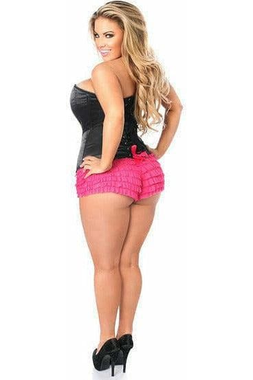 Daisy Corsets Top Drawer Black Satin Steel Boned Corset - Daisy Corsets