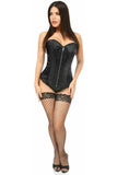 Daisy Corsets Top Drawer Black Satin Steel Boned Corset - Daisy Corsets - Flyclothing LLC