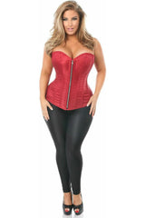 Daisy Corsets Top Drawer Wine Brocade Steel Boned Corset - Daisy Corsets
